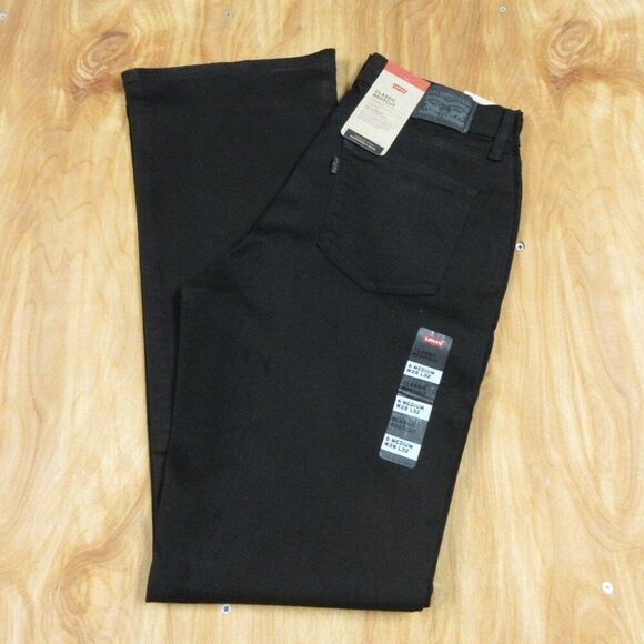 LEVI'S Classic Bootcut Jeans Womens 6 (28x32) Mid Rise Black Stretch Denim 1 NWT - Picture 5 of 15